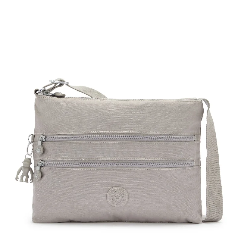 Crossbody chic and minimalist-Kipling Alvar Crossbody Bag - Grey Gris