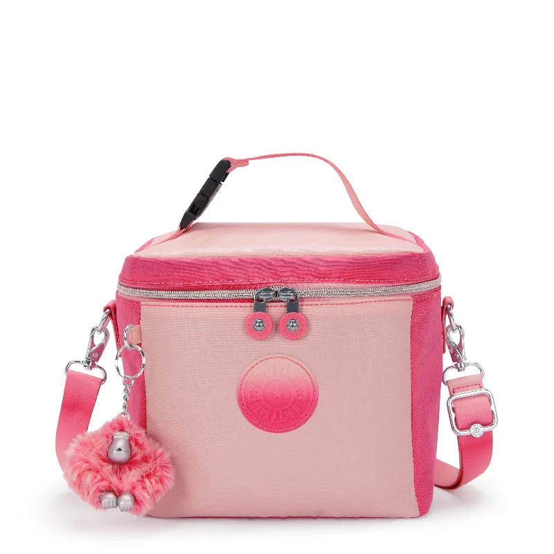 Bag with hydration pocket-Kipling Graham Lunch Bag - Blush Met Bl