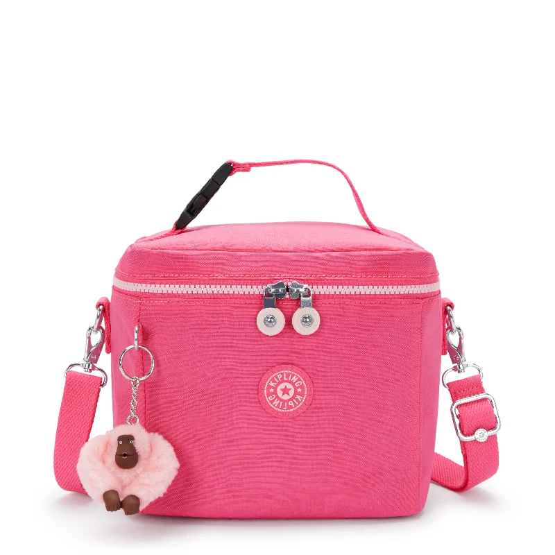 Travel bag for weekend getaways-Kipling Graham Lunch Bag - Happy Pink C