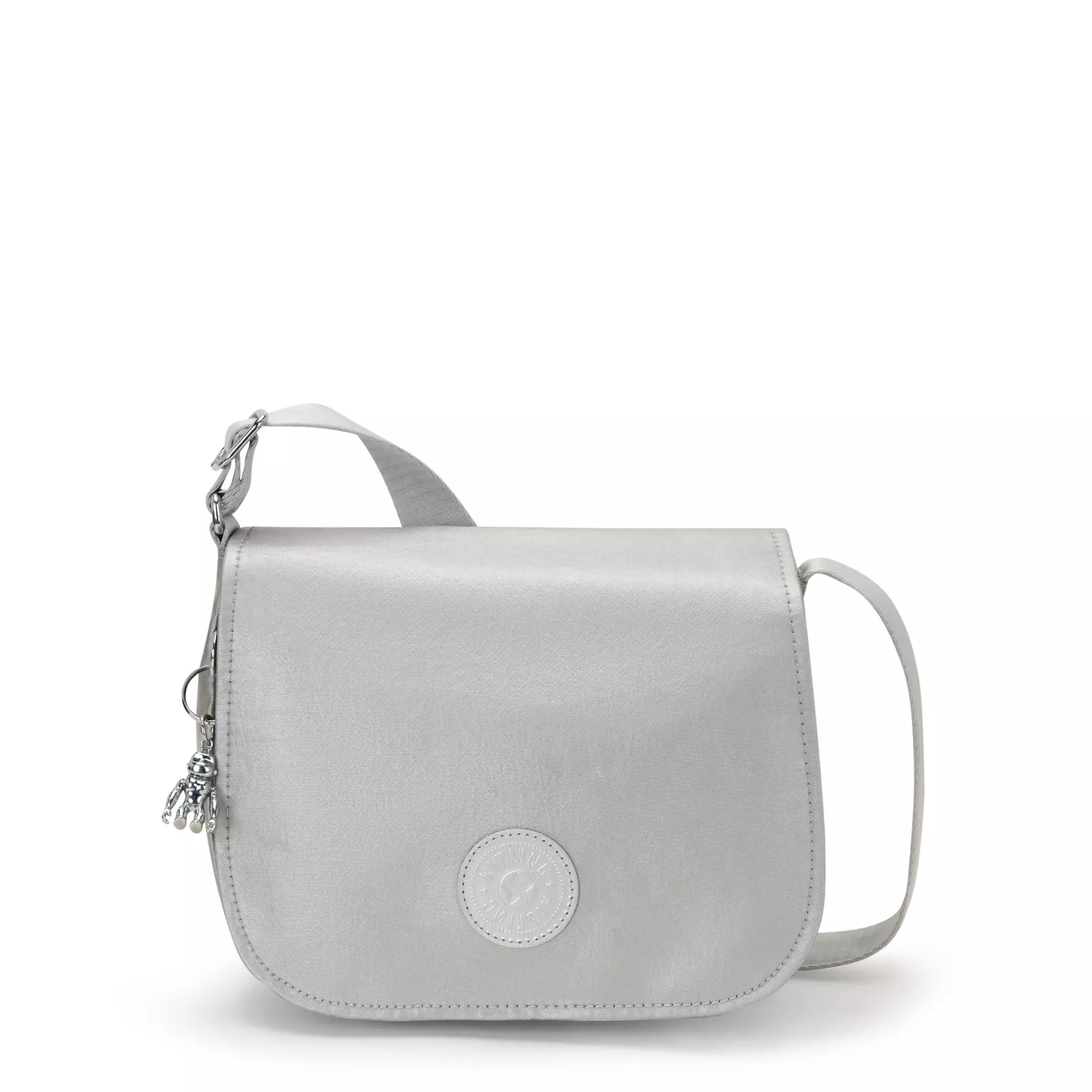 Crossbody bag trendy for spring-Kipling Loreen Medium Metallic Crossbody Bag - Bright Metallic