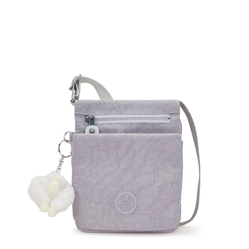 Crossbody bag with leather strap-Kipling New Eldorado Crossbody Bag - Tender Grey