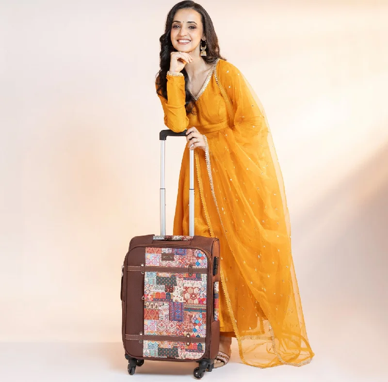 Bag with side zip access-Kutch Gamthi Saira Trolley Bag