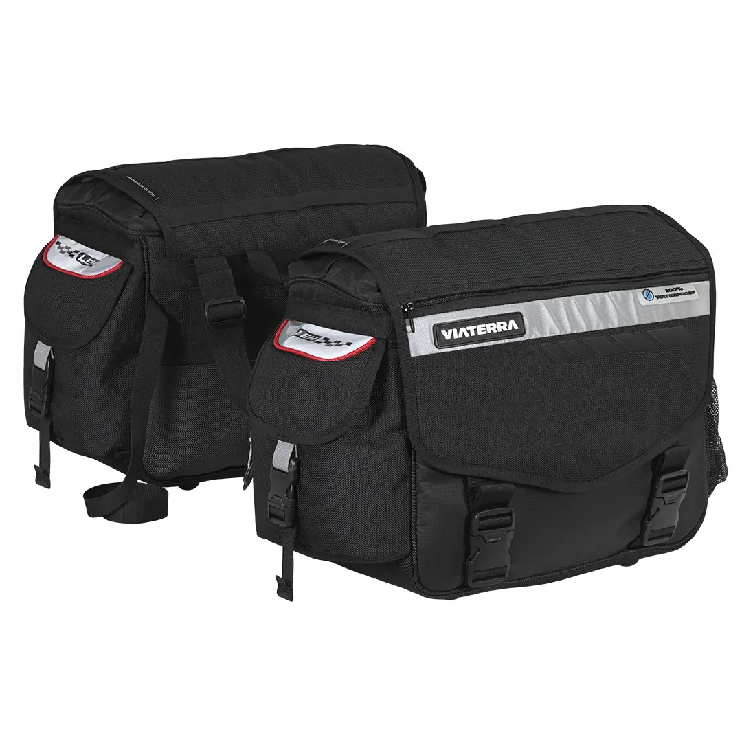 Bag with adjustable hip belt-VIATERRA LEH - 100% WATERPROOF MOTORCYCLE SADDLEBAGS