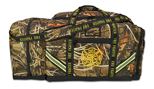 Suitcase for mountain hikes-comfortable suitcase-Lightning X Premium Camouflage 3XL Firefighter Step-In Gear Bag w/Helmet Compartment - Deep Woods Camo