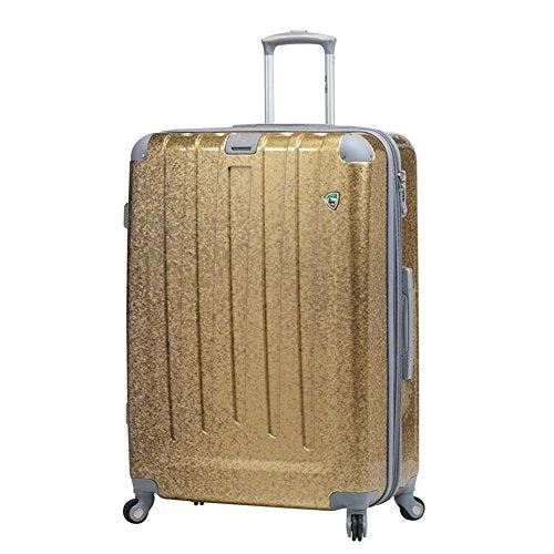 Suitcase with rear zipper-travel-friendly luggage suitcase-Mia Toro Particella 29'' Gld, Gold