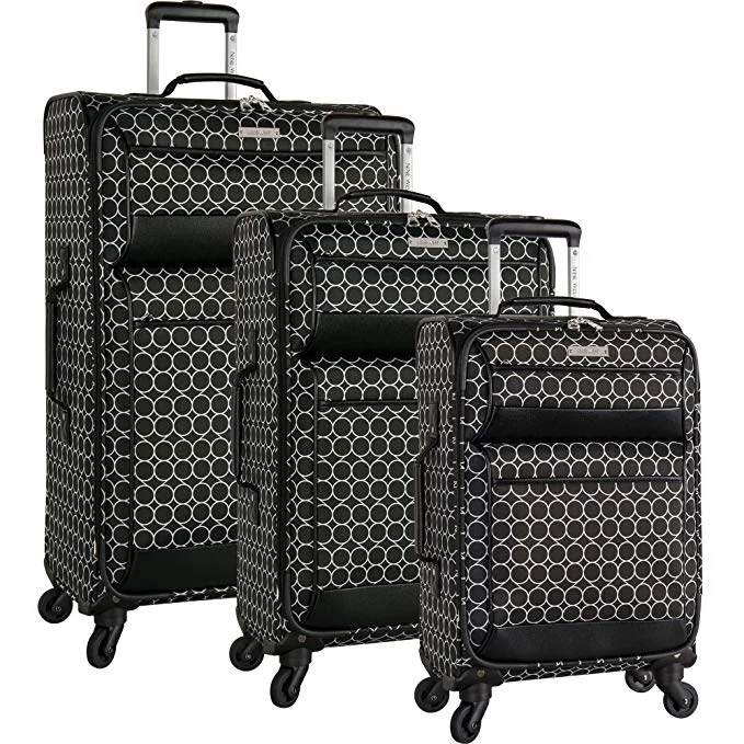 Suitcase for brief getaways-waterproof luggage suitcase-Ninewest Corra 3 Piece Luggage Set, Navy/Grey