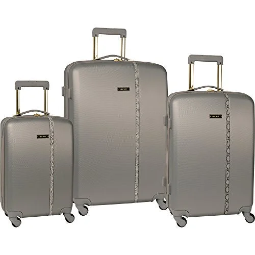 Suitcase with modern style-spinner carry-on suitcase-Ninewest Noelle 3 Piece Hardside Set, Grey, One Size