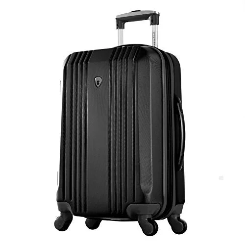 Suitcase for party gear-best compact suitcase-Olympia Apache Ii 21" Carry-On Spinner, Black+Black