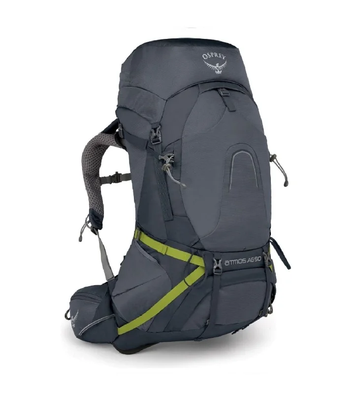 Backpack for school supplies-backpack for carrying heavy gear-Osprey Atmos AG 50 Backpack with Raincover - Medium - Men's Backpacking