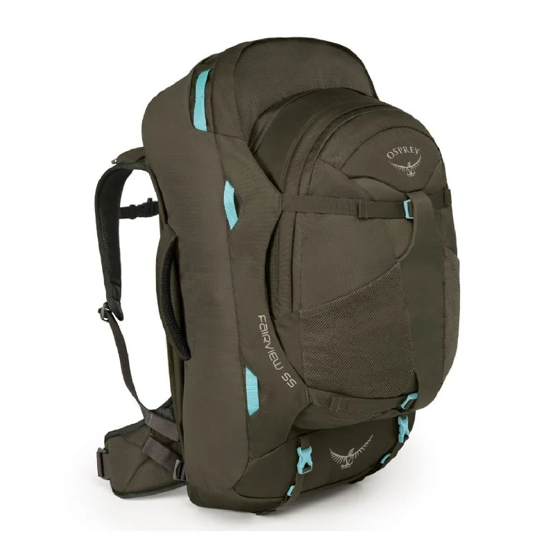 Backpack for college students-backpack with expandable compartments-Osprey Fairview Travel Pack 55 Backpack - Extra Small/Small -  Women's Travel - Trekking