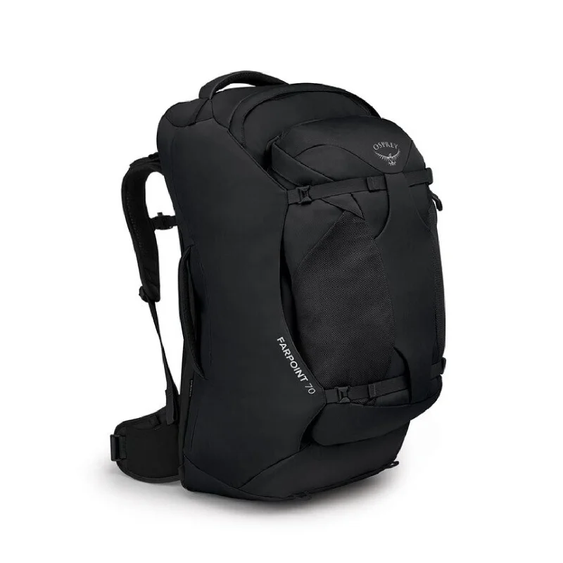 Backpack for weekend camping-outdoor backpack with side access zippers-Osprey Farpoint 70 Backpack O/S - Men's Travel Pack