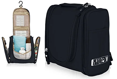 Suitcase for daily kits-travel suitcase for business professionals-Premium Organization Toiletry Bag (Black)