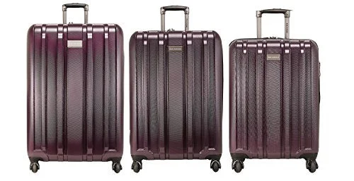 Suitcase for sports needs-rolling suitcase for international travel-Ricardo Beverly Hills Yosemite 3 Piece Spinner Luggage Set | 21, 25 And 29, Plum