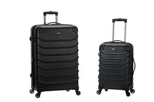 Suitcase with rich colors-lightweight large suitcase-Rockland Speciale 20 Inch 28 Inch 2 Pc Expandable Abs Spinner Set, Black, One Size