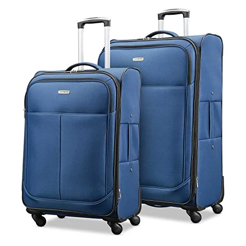 Suitcase with soft style-premium travel luggage suitcase-Samsonite Advance Xlt Lightweight 2 Piece Softside Set (21"/25"), Navy, Exclusive To Amazon