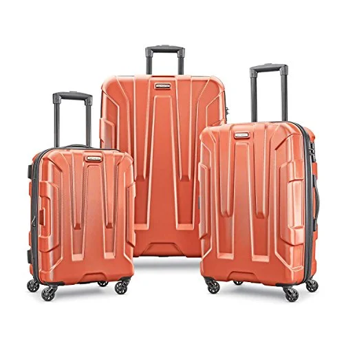 Suitcase for food items-business luggage suitcase with compartments-Samsonite Centric 3Pc Hardside (20/24/28) Luggage Set, Burnt Orange