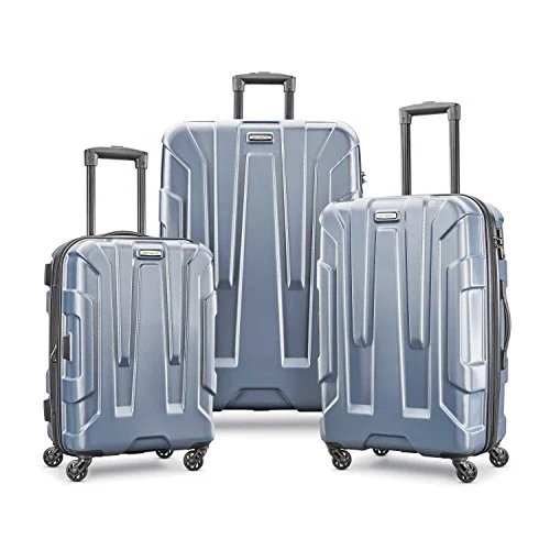 Suitcase for cold gear-soft-shell luggage suitcase-Samsonite Centric Expandable Hardside Luggage Set With Spinner Wheels, 20/24/28 Inch, Blue Slate