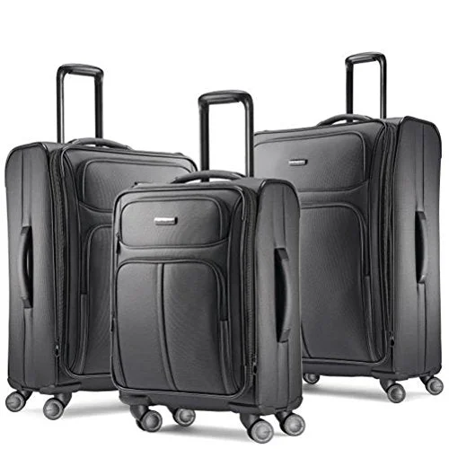 Suitcase for beauty products-rugged suitcase for adventure-Samsonite Leverage LTE 3 Piece Set (Charcoal)