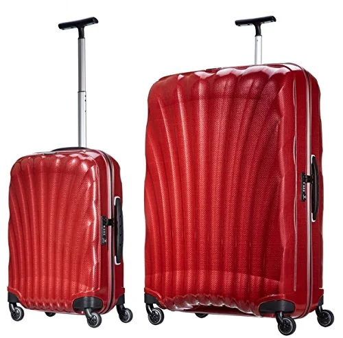 Suitcase for small gadgets-heavy-duty travel suitcase-Samsonite Luggage Black Label Cosmolite 2 Piece Spinner Luggage Set, 32" and 20" (One size, Red)