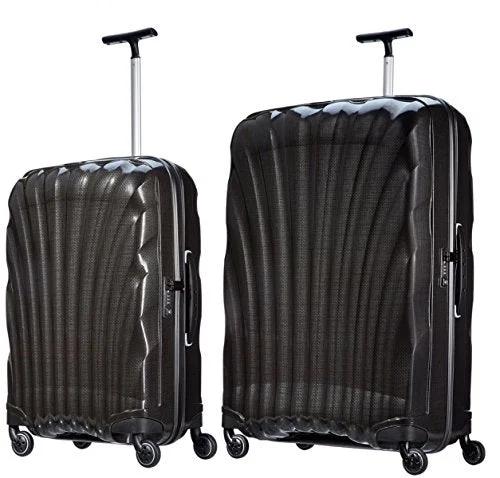 Suitcase with plush interior-compact hard-shell suitcase-Samsonite Luggage Black Label Cosmolite 2 Piece Spinner Luggage Set, 32" and 27" (One size, Black)