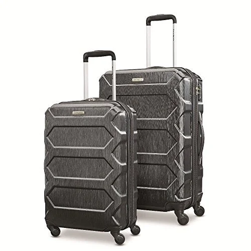 Suitcase for city essentials-suitcase with internal wet compartment-Samsonite Magnitude Lx 2 Piece Nested Hardside Set (20"/24"), Black, Only At Amazon