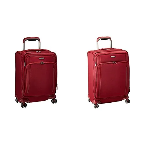 Suitcase for business trips-suitcase for travel-Samsonite Silhouette Xv Two-Piece Softside Spinner Set (21"/25"), Napa Red