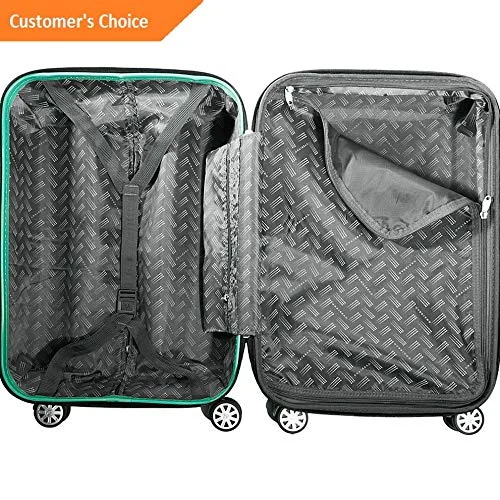 Suitcase with polished look-travel suitcase with handles-Sandover Gabbiano Explorer 3 Piece Hardside Spinner gage Set | Model LGGG - 637 |