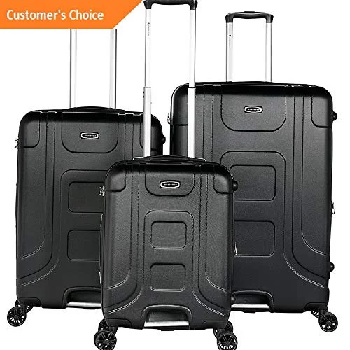 Suitcase for yoga gear-best luxury suitcase-Sandover Gabbiano Luca 3 Piece Expandable Hardside Spinner gage Set NEW | Model LGGG - 1815 |