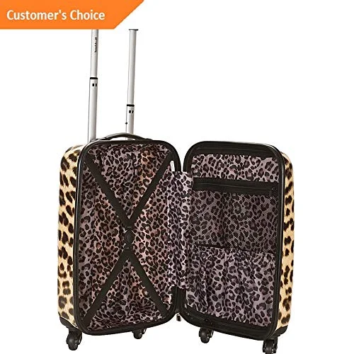 Suitcase for packed meals-travel carry-on luggage-Sandover Leopard 3 Piece Hardside Spinner Set gage Set NEW | Model LGGG - 1295 |