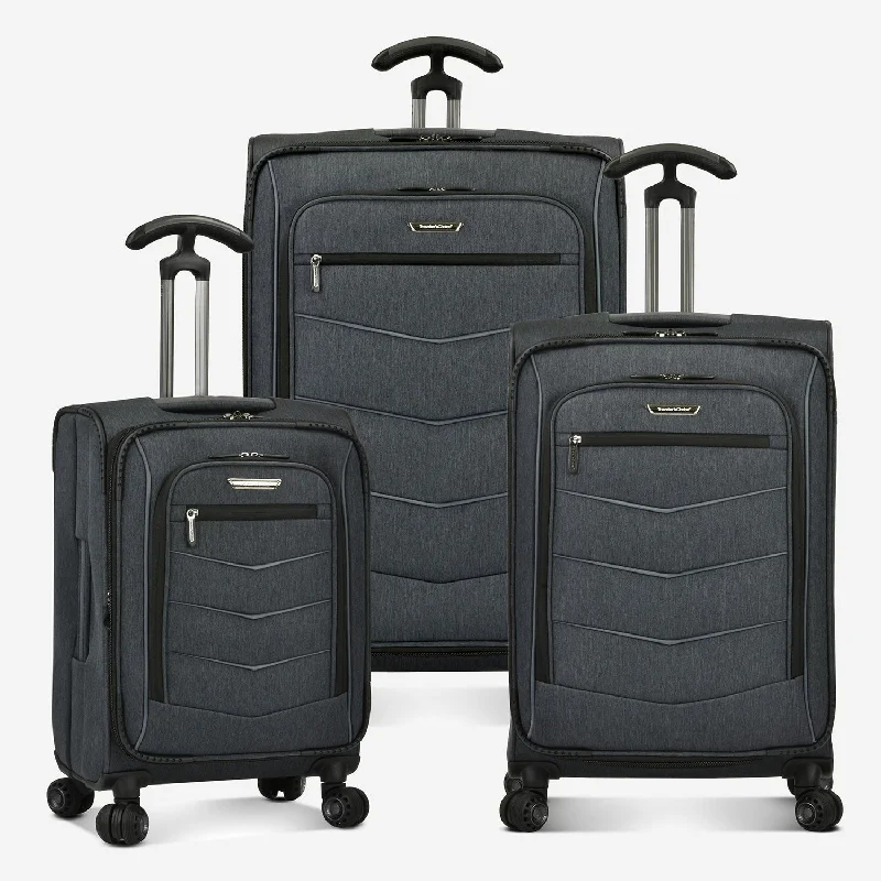 Suitcase with loud colors-hard case suitcase with wheels-Silverwood Softside 3-Piece Luggage Set