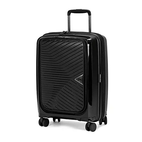 Suitcase for long journeys-suitcase with wheels for easy movement-SwissGear 8836 Durable Expandable Spinner Luggage, Black, Carry-On 20-Inch