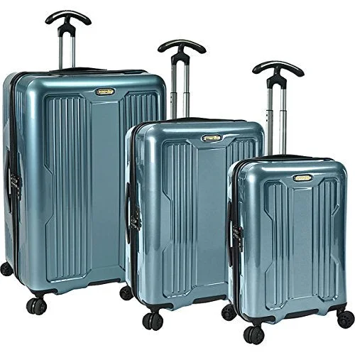 Suitcase for student trips-luxury suitcase for travel-The Set Of Classic Teal Prokas Ultimax 3-Piece Spinner Luggage Set