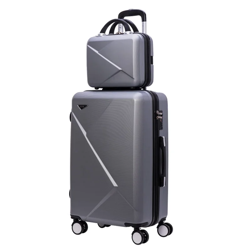 Suitcase with small fit-suitcase with organized interior-Travel Suitcase Set Rolling Luggage Spinner Trolley Case  20Inch Boarding Wheel Woman Cosmetic Case