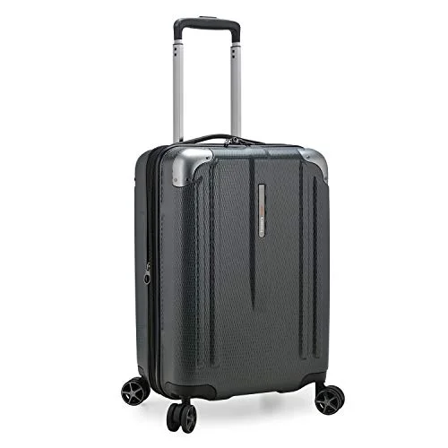 Suitcase for documents-lightweight carry-on suitcase-Traveler's Choice New London II Hardside Expandable Spinner Luggage, Gray, Carry-on 22-Inch