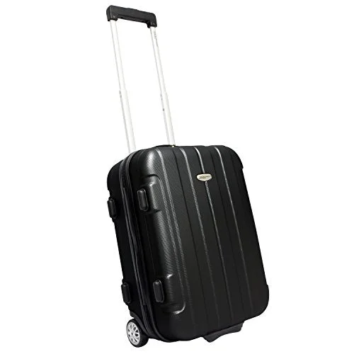 Suitcase for fishing supplies-deluxe travel suitcase-Travelers Choice Rome 21" Carry On, Black