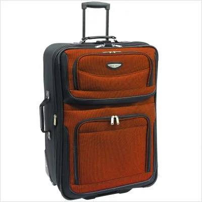 Suitcase with sustainable shell-smart carry-on suitcase-Travelers Choice Travel Select Amsterdam 29", Orange