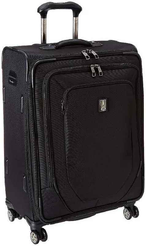 Suitcase with clip straps-ultra-light suitcase for kids-Travelpro Crew 10 26 Inch Expandable Suiter, Black, One Size