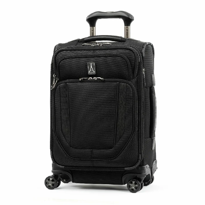 Suitcase with double zippers-suitcase with 4 wheels-Travelpro Crew VersaPack Global Carry On Expandable Spinner