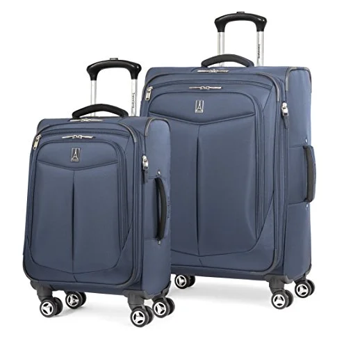 Suitcase for carry-on use-small suitcase-Travelpro Inflight 2 Piece Spinner Luggage Set, Navy