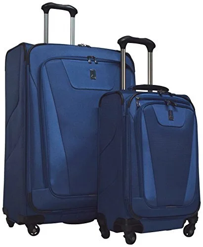 Suitcase with wide grip-luxury spinner suitcase-Travelpro Maxlite 4 Expandable Spinner 2 Piece Set (21"/29"), Blue