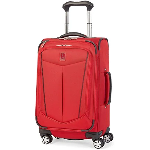 Suitcase with padded handle-modern carry-on suitcase-Travelpro Nuance 21" Expanable Carry-On Spinner Luggage - Closeout (Red)