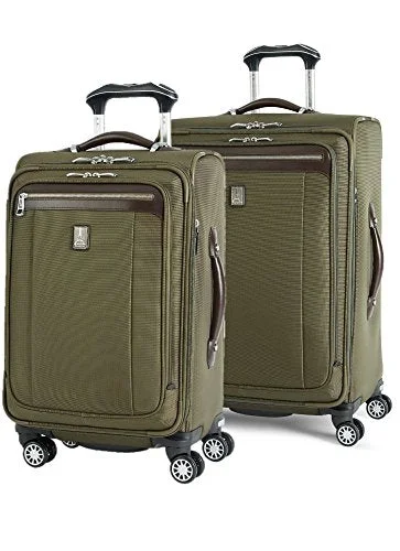 Suitcase for city gear-waterproof suitcase for business-Travelpro Platinum Magna 2 2-Piece Express Spinner Suiter Luggage Set: 25" And 21" (Olive)