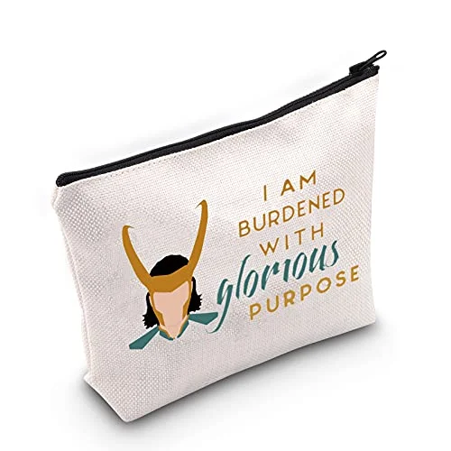 Suitcase for travel necessities-cabin-sized rolling suitcase-TSOTMO TV Show Inspired Gift I am Burdened with Glorious Purpose Novelty Cosmetic Bag Fans Gift Friendship Gift (glorious PURPOSE)