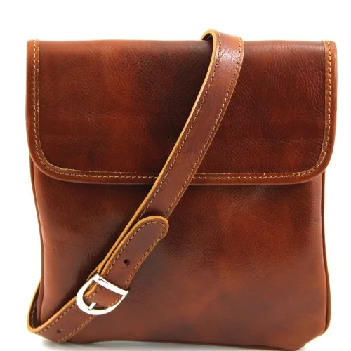 Crossbody for chic everyday wear-Tuscany Leather Joe Leather Crossbody Bag Honey Leather Bags For Men