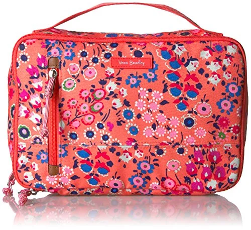 Suitcase for yoga needs-rolling carry-on suitcase-Vera Bradley Lighten Up Large Blush And Brush Case