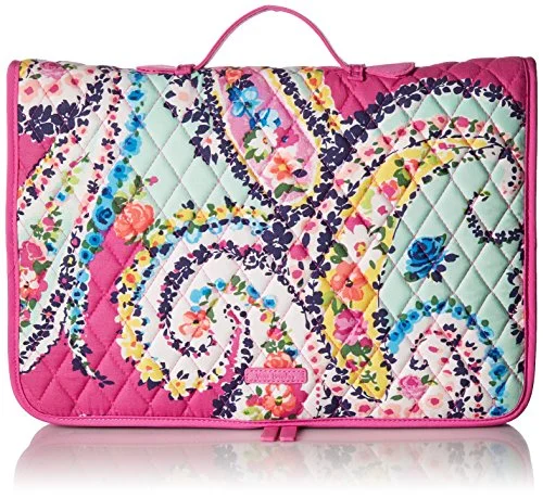 Suitcase with deep padding-foldable travel suitcase-Vera Bradley Ultimate Jewelry Organizer, Signature Cotton, Wildflower Paisley