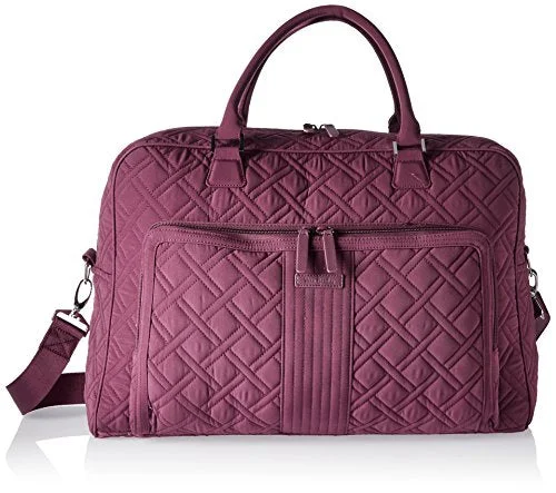 Suitcase for hill gear-lightweight cabin luggage-Vera Bradley Weekender, Microfiber,Hawthorn Rose,One Size