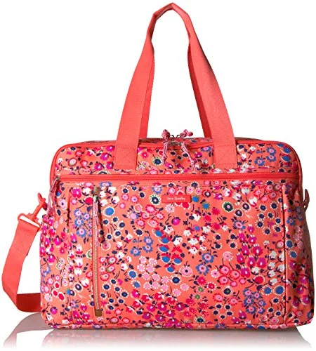 Suitcase with fine style-best suitcase for light packing-Vera Bradley Women'S Lighten Up Weekender Travel Bag, Coral Meadow