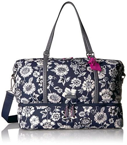 Suitcase for class kits-suitcase with expandable design-Vera Bradley Women'S Midtown Travel Bag, Midnight Floral