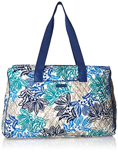 Suitcase with loud print-professional rolling suitcase-Vera Bradley Women'S Triple Compartment Travel Bag